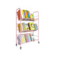 Contemporary Style Metal Bookcase Wheel Bookshelf for Home Office