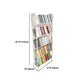Contemporary Style Metal Bookcase Wheel Bookshelf for Home Office