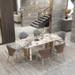 Luxury Sintered Stone Top Dining Set Rectangle 1/3/4/5/7 Pieces Dining Room Table Set