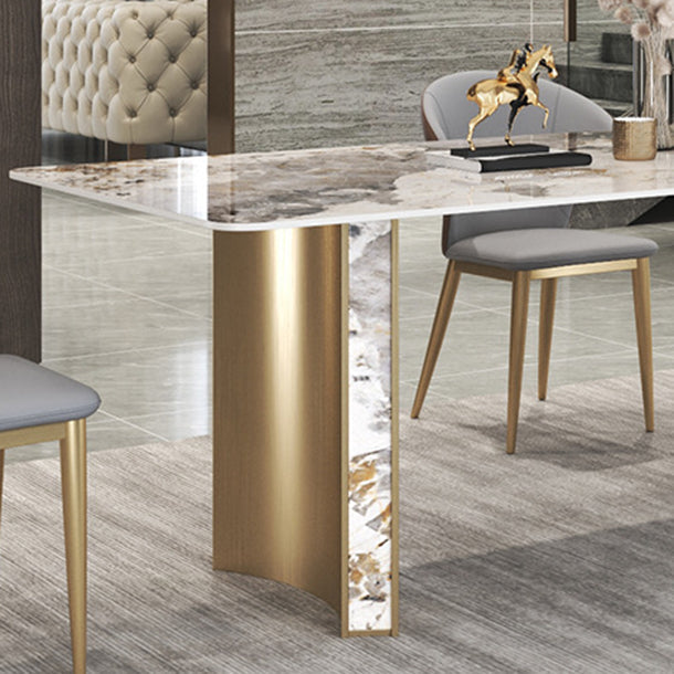 Luxury Sintered Stone Top Dining Set Rectangle 1/3/4/5/7 Pieces Dining Room Table Set