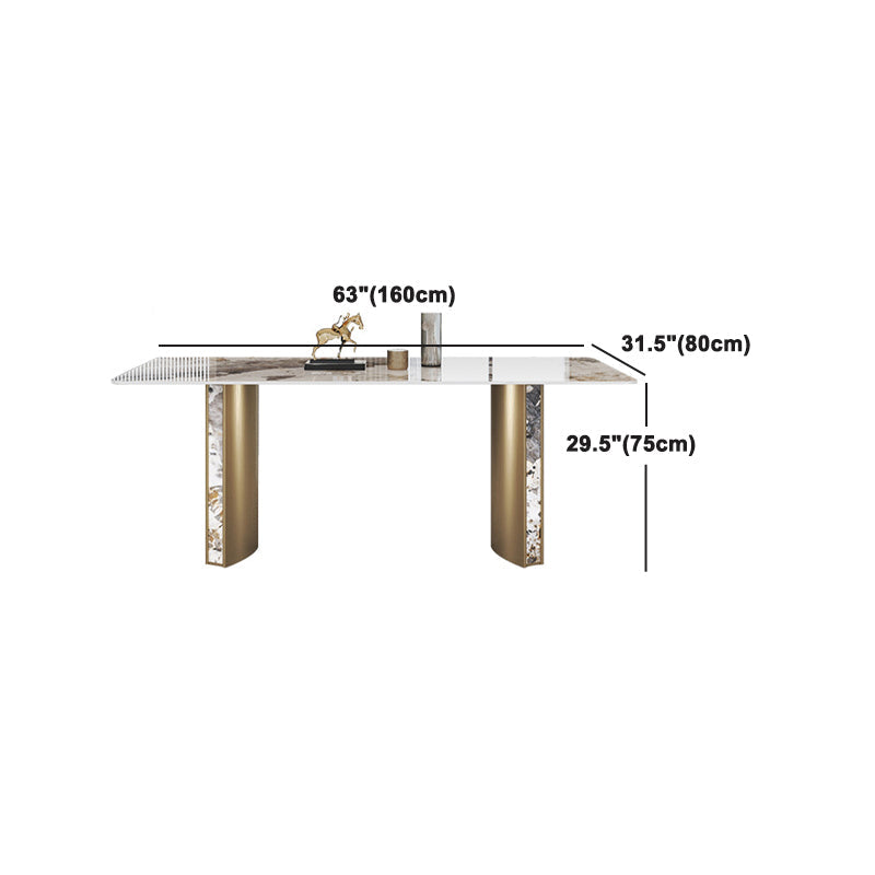 Luxury Sintered Stone Top Dining Set Rectangle 1/3/4/5/7 Pieces Dining Room Table Set