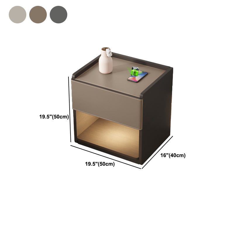 20 "lang 1 - lade nachtkastje modern faux lederen nachtkastje