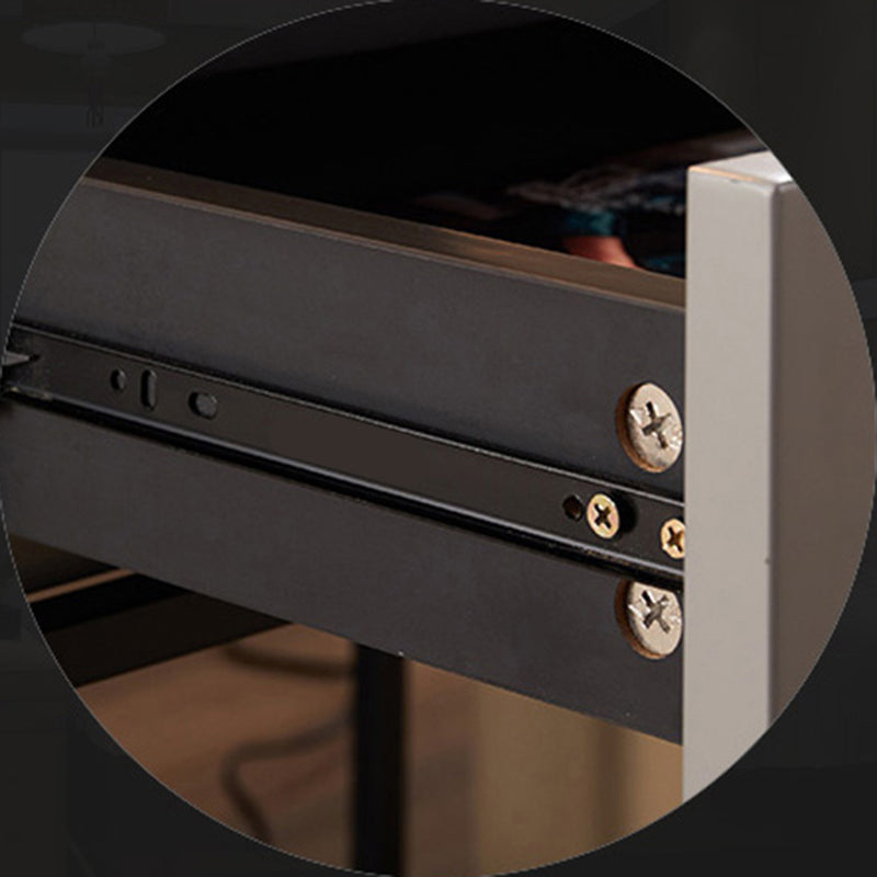 マルチカラーチョイスウッドカウンタートップナイトスタンドを備えたスクエアメタル