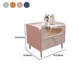 2ドロワーアクセントテーブルナイトスタンド18.5 "高さの石/ガラスナイトスタンド