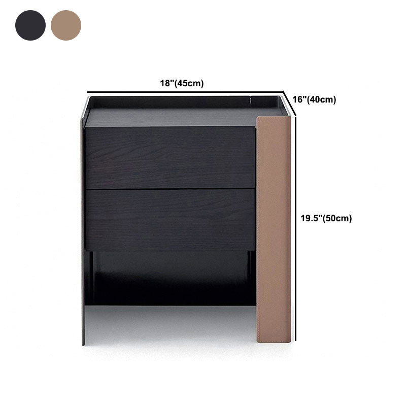 Tavolo da notte moderno tavolo da notte in legno solido e comodino da letto in pelle