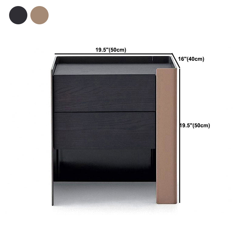 Tavolo da notte moderno tavolo da notte in legno solido e comodino da letto in pelle