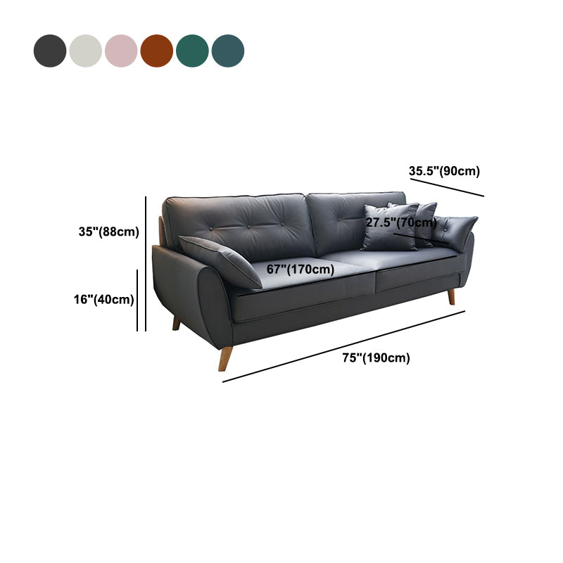 Pillow Top Arm Sofa with Tufted Back for Apartment 35.43" Wide