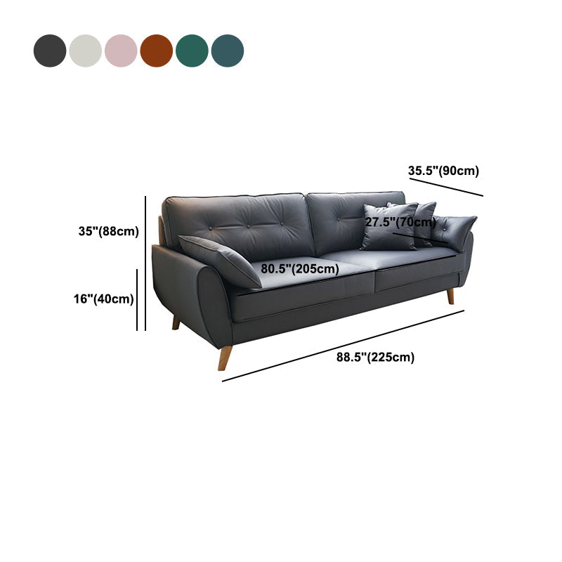Pillow Top Arm Sofa with Tufted Back for Apartment 35.43" Wide