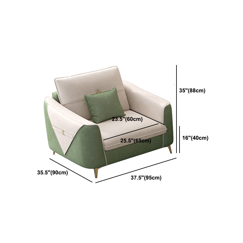 Sofá de cuero con faux de brazo cuadrado moderno estándar