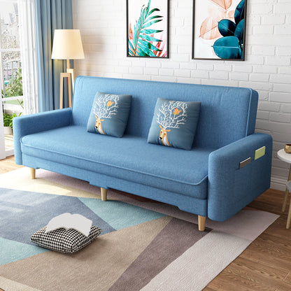 Woonkamer eigentijdse slaperige vierkante arm 3-zits linnen bank