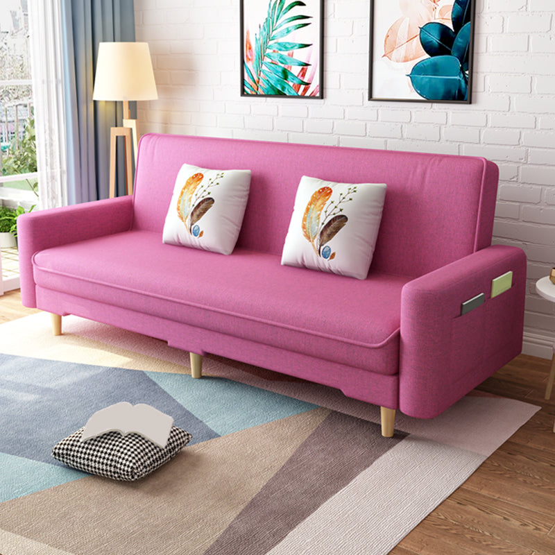 Woonkamer eigentijdse slaperige vierkante arm 3-zits linnen bank