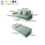 Sala de estar contemporánea Sofá de lino de 3 plazas con brazo cuadrado