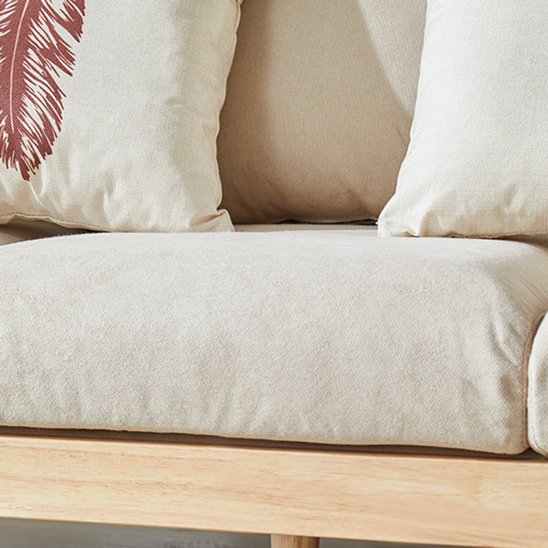 Sofa en laine à 3 places avec coussins d'oreiller en arrière et bras top