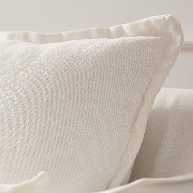 Blancheur blanc en lin standard contemporain carré pour le salon, appartement