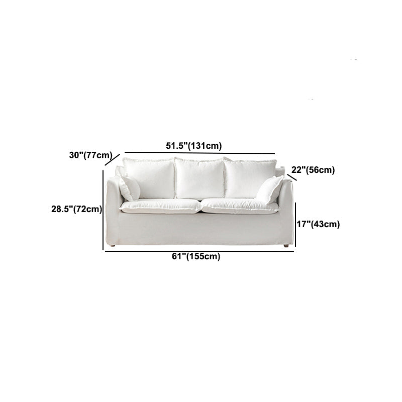 Blancheur blanc en lin standard contemporain carré pour le salon, appartement