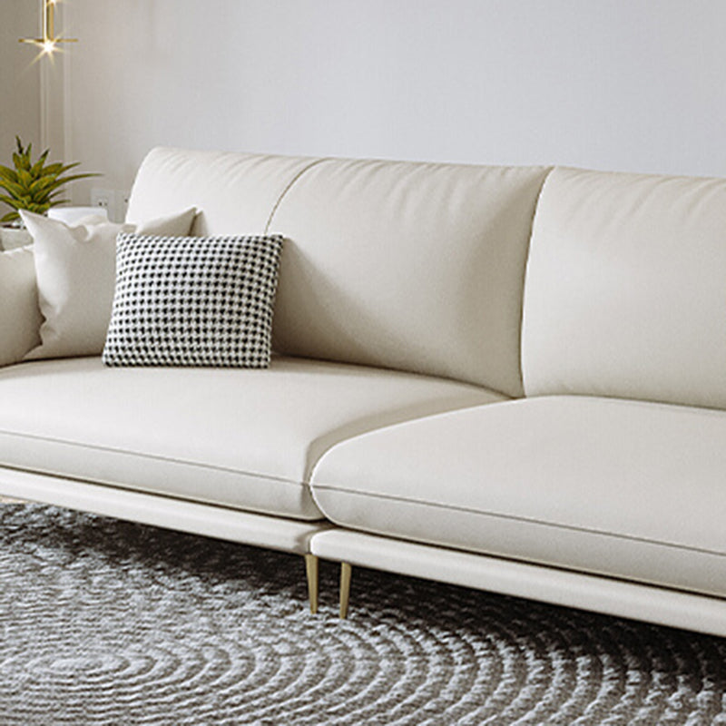 Canapé en cuir faux 36,22 "d x 35,43" H canapé à bras évasé pour le salon