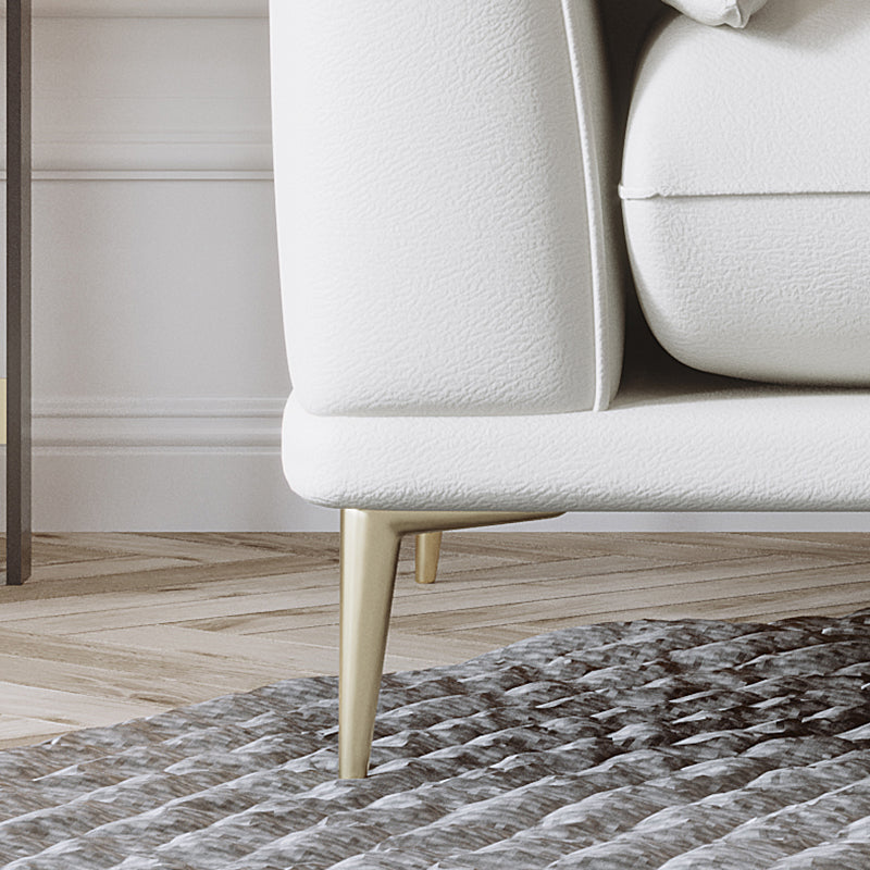 SOFA DI PELLE FUCCHIO 36.22 "D X 35.43" H divano braccio svasato per soggiorno