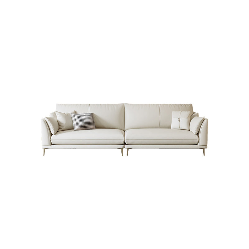 SOFA DI PELLE FUCCHIO 36.22 "D X 35.43" H divano braccio svasato per soggiorno