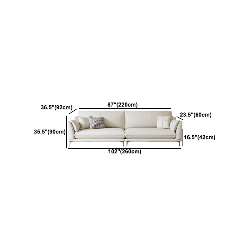 Canapé en cuir faux 36,22 "d x 35,43" H canapé à bras évasé pour le salon