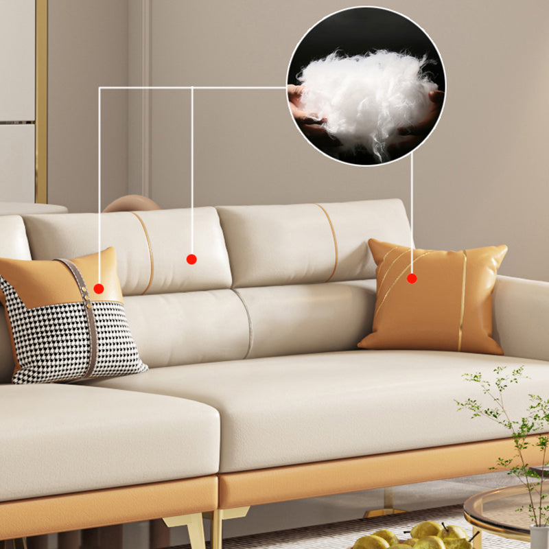 Faux Lederfärbung resistent wasserdicht ausgestattet Arm Modern Sofa Couch