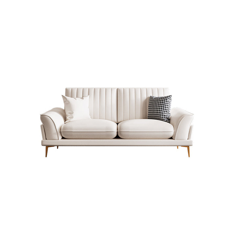 SOFA DI PELLA FUCCHIO 35.43 "D X 36.22" H divano braccio svasato per soggiorno
