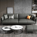 フェイク /本物の革染色抵抗性現代ソファソファブラック