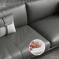 Faux /Genuine Leather Stain Resistant Contemporary Sofa Couch in Black