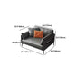 Faux /Genuine Leather Stain Resistant Contemporary Sofa Couch in Black