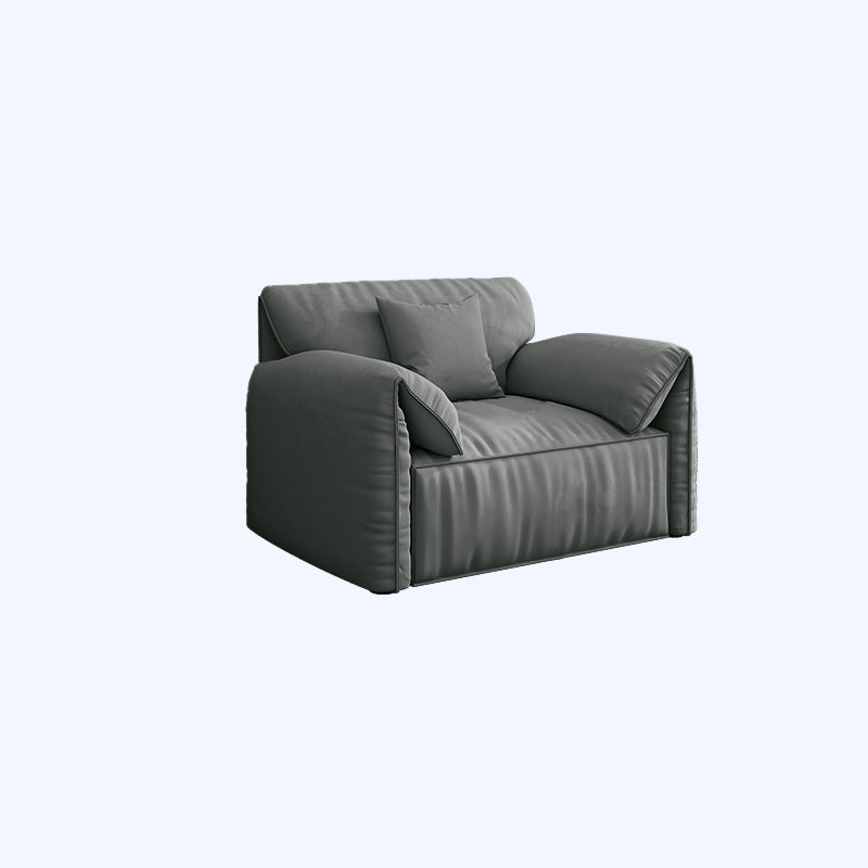 Sofa de terciopelo 37.40 "D x 31.49" H Sofá de brazo superior de almohada para sala de estar