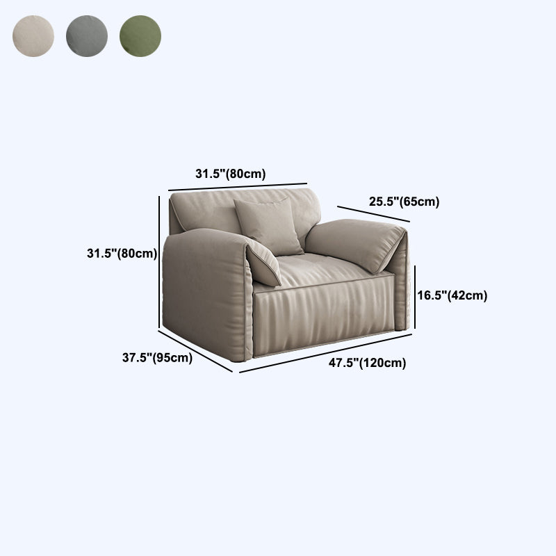 Sofa de terciopelo 37.40 "D x 31.49" H Sofá de brazo superior de almohada para sala de estar