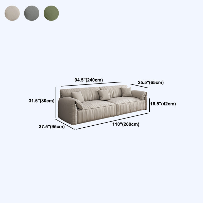 Sofa de terciopelo 37.40 "D x 31.49" H Sofá de brazo superior de almohada para sala de estar