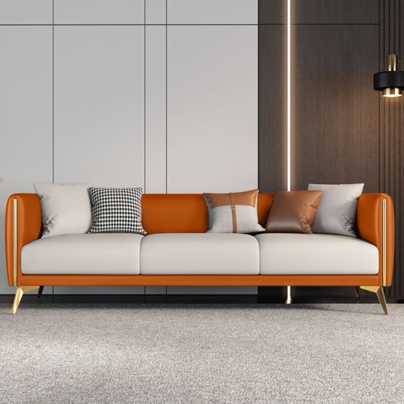 Faux lederen sofa 80.31 "W x 29.52" D x 25,98 "H Tuxedo Arm Sofa voor woonkamer