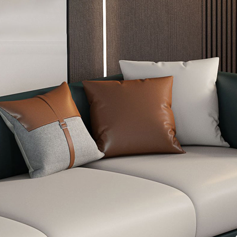 Sofá de cuero falso 80.31 "W x 29.52" D X 25.98 "H de brazo de esmoquin H para sala de estar para sala de estar