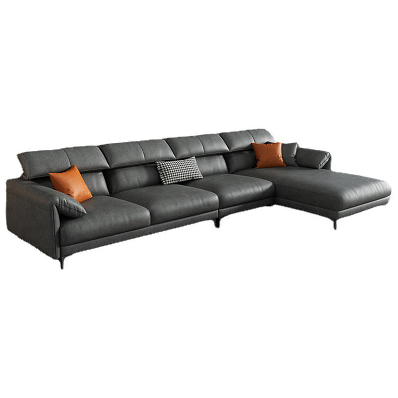 Contemporary Right Hand Facing Sofa & Chaise with Pillow Top Arm