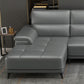 135.83" W x 66.93" D x 36.22" H Genuine Leather Sofa & Chaise Sewn Pillow Back Sofa