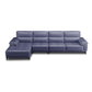 135.83 "W x 66.93" D x 36.22 "H Sofá de cuero genuino y almohada cosida de chaise