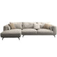 Weißes Kunstleder -Sofa & Chaise Loose Back Kissen Sofa - 25,59 "H.