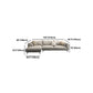 White Faux Leather Sofa & Chaise Loose Back Cushions Sofa - 25.59" H