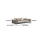 Weißes Kunstleder -Sofa & Chaise Loose Back Kissen Sofa - 25,59 "H.