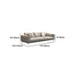 White Faux Leather Sofa & Chaise Loose Back Cushions Sofa - 25.59" H