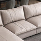 Eingebrauchtes Armsofa & Chaise 129.92 "W 66,93" X D 31,5 H "X Loose Back Sofa, Kunstleder