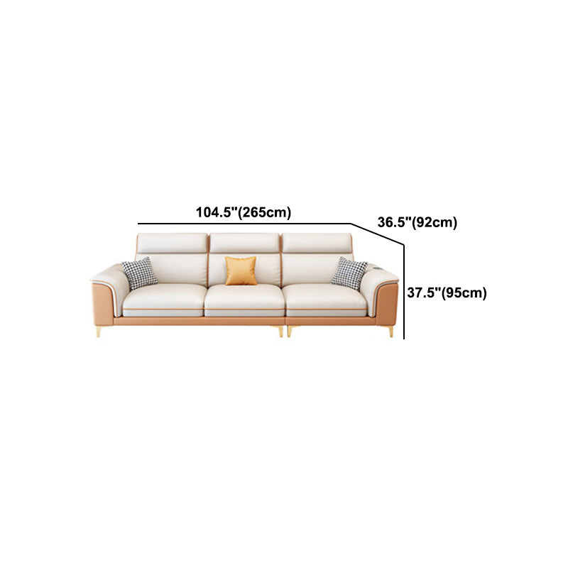 Zeitgenössisches Kunstleder -Sofa mit Kissen oberem Arm für Wohnzimmer