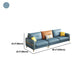 Modern Faux Leather Sofa with Bolster Pillows for Living Room Clearhalo 'furn' 'furn_sectionals' 'Furniture' 'Living Room Furniture' 'Sectionals' 5178866