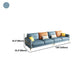 Modern Faux Leather Sofa with Bolster Pillows for Living Room Clearhalo 'furn' 'furn_sectionals' 'Furniture' 'Living Room Furniture' 'Sectionals' 5178868