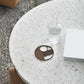 Einzel-Couchtisch mit 3 Beinen, moderner Cocktailtisch aus Holz in Beige/Braun