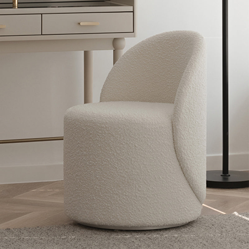 Nordic Fabric/ Leather Tight Back Chair Solid Color Accent Chair White Swivel Clearhalo 'Accent Chairs' 'accent_chairs' 'Chairs & Seating' 'furn' 'furn_accent_chairs' 'Furniture' 'Living Room Furniture' 5178926