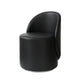 Nordic Fabric/ Leather Tight Back Chair Solid Color Accent Chair Black Non-Swivel Clearhalo 'Accent Chairs' 'accent_chairs' 'Chairs & Seating' 'furn' 'furn_accent_chairs' 'Furniture' 'Living Room Furniture' 5178927