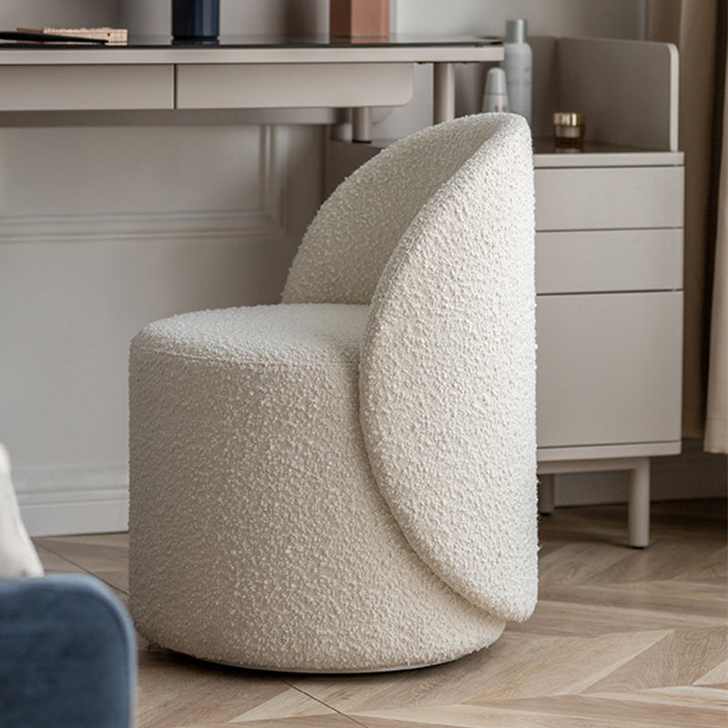 Nordic Fabric/ Leather Tight Back Chair Solid Color Accent Chair White Non-Swivel Clearhalo 'Accent Chairs' 'accent_chairs' 'Chairs & Seating' 'furn' 'furn_accent_chairs' 'Furniture' 'Living Room Furniture' 5178928