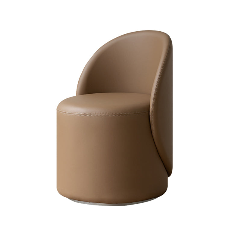 Nordic Fabric/ Leather Tight Back Chair Solid Color Accent Chair Clearhalo 'Accent Chairs' 'accent_chairs' 'Chairs & Seating' 'furn' 'furn_accent_chairs' 'Furniture' 'Living Room Furniture' 5178932