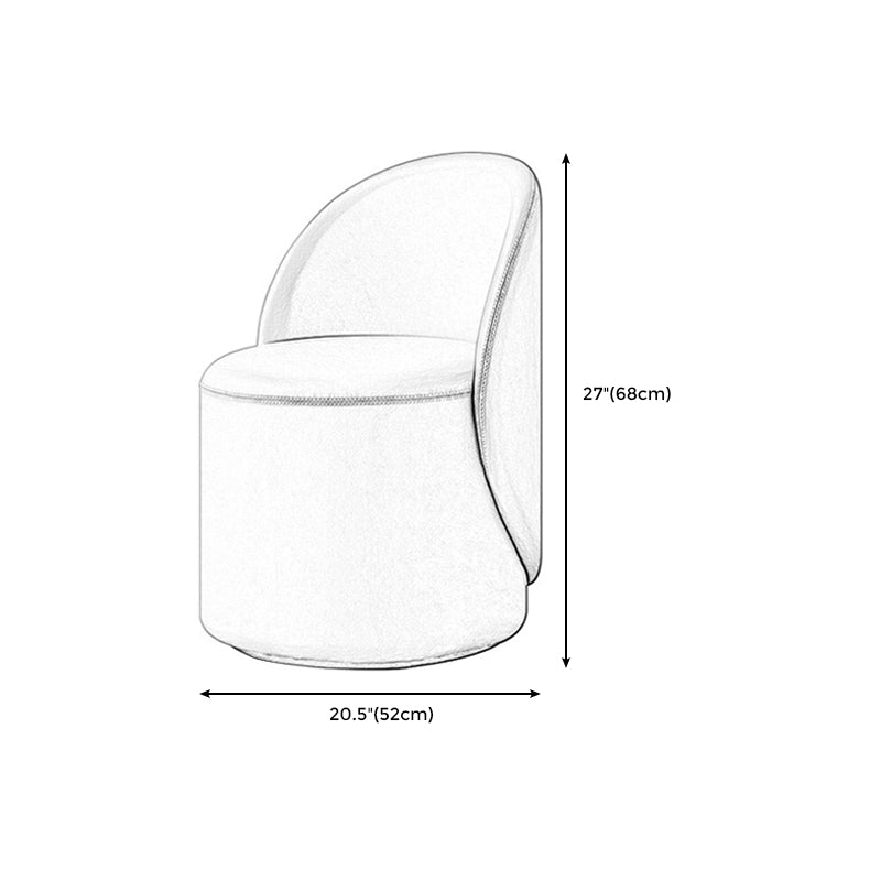 Nordic Fabric/ Leather Tight Back Chair Solid Color Accent Chair Clearhalo 'Accent Chairs' 'accent_chairs' 'Chairs & Seating' 'furn' 'furn_accent_chairs' 'Furniture' 'Living Room Furniture' 5178942